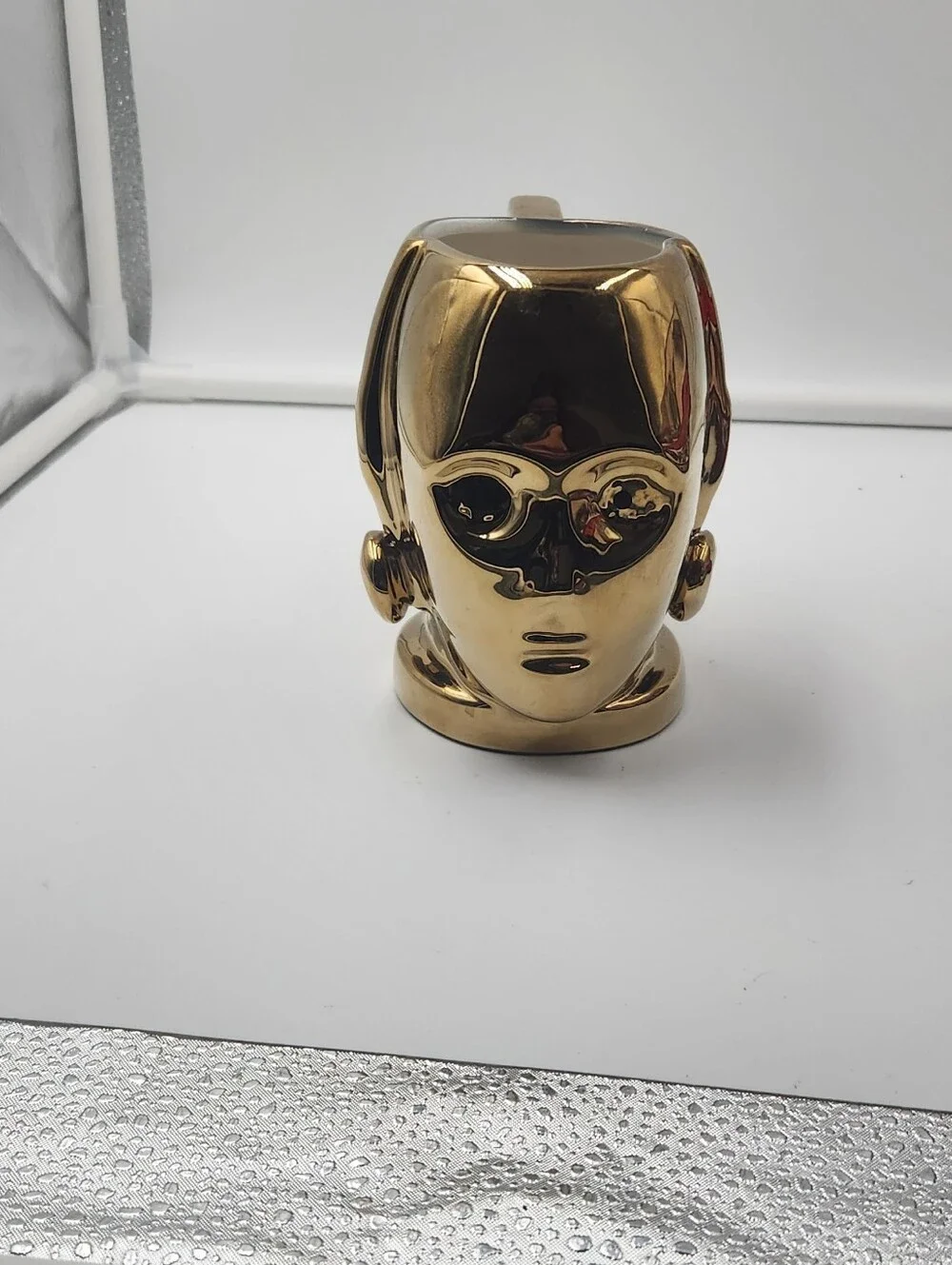🤖 Vintage Official Star Wars C-3PO Figural Coffee Mug Gold Ceramic Collectible